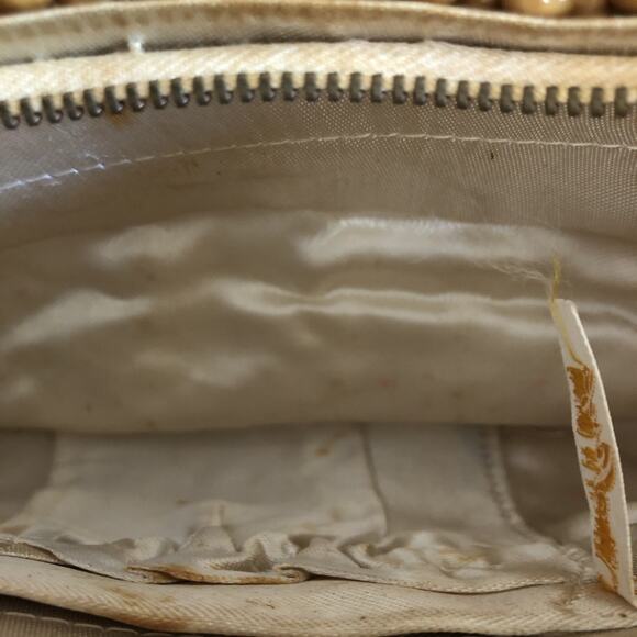 Vintage Retro 1950s Blonde Wood Beaded Clutch Purse Hand Bags By Josef Japan - Picture 8 of 8